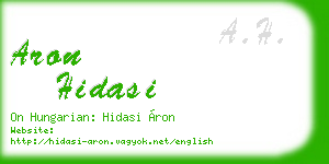 aron hidasi business card